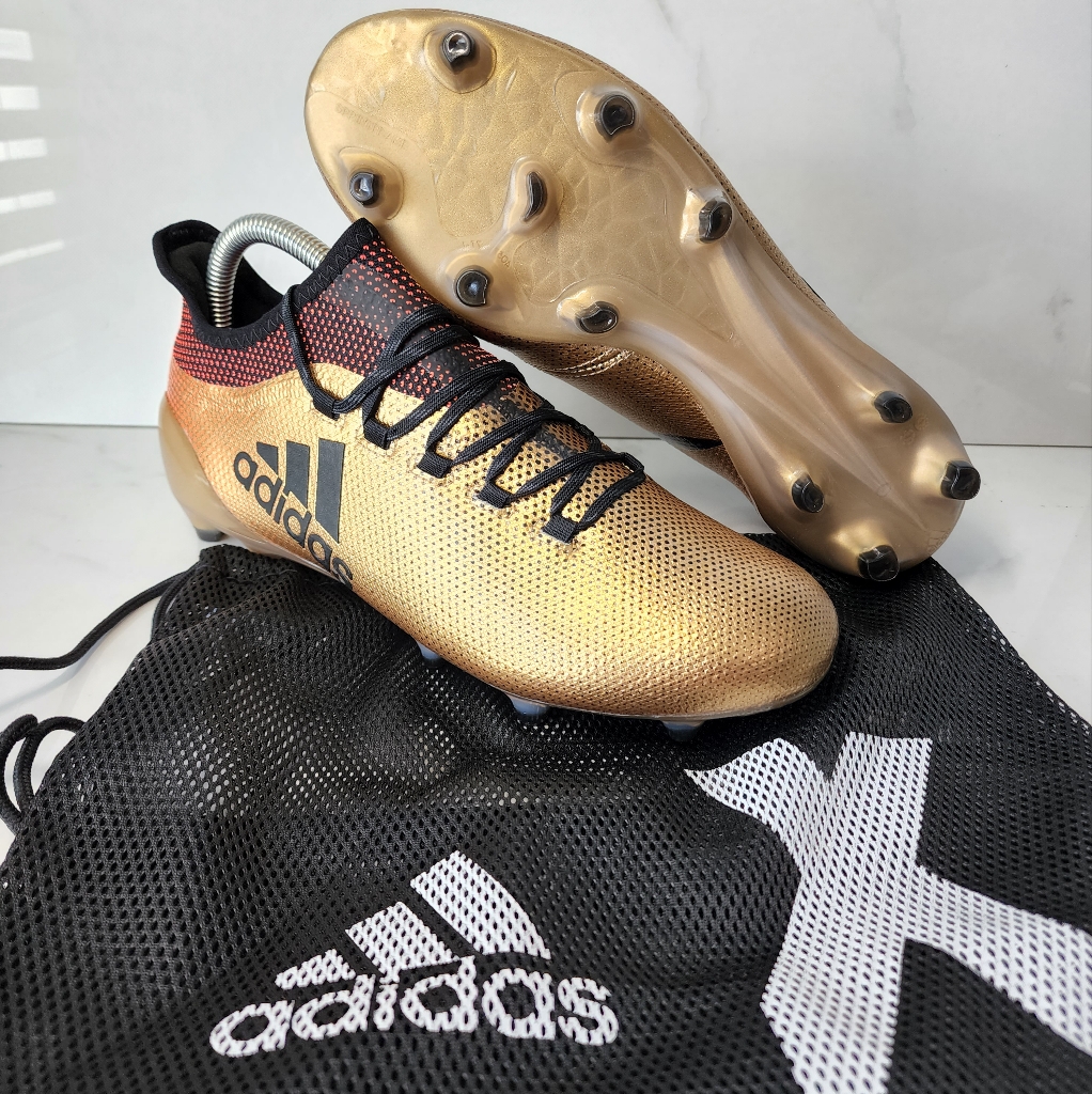 Adidas X 17.1 Fg Soccer Cleats Gold/Black Futbol Boots